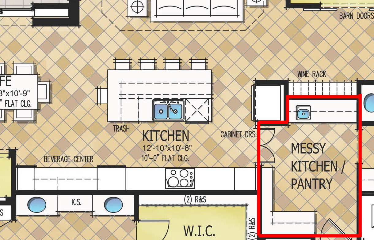 dirty kitchen design floor plan